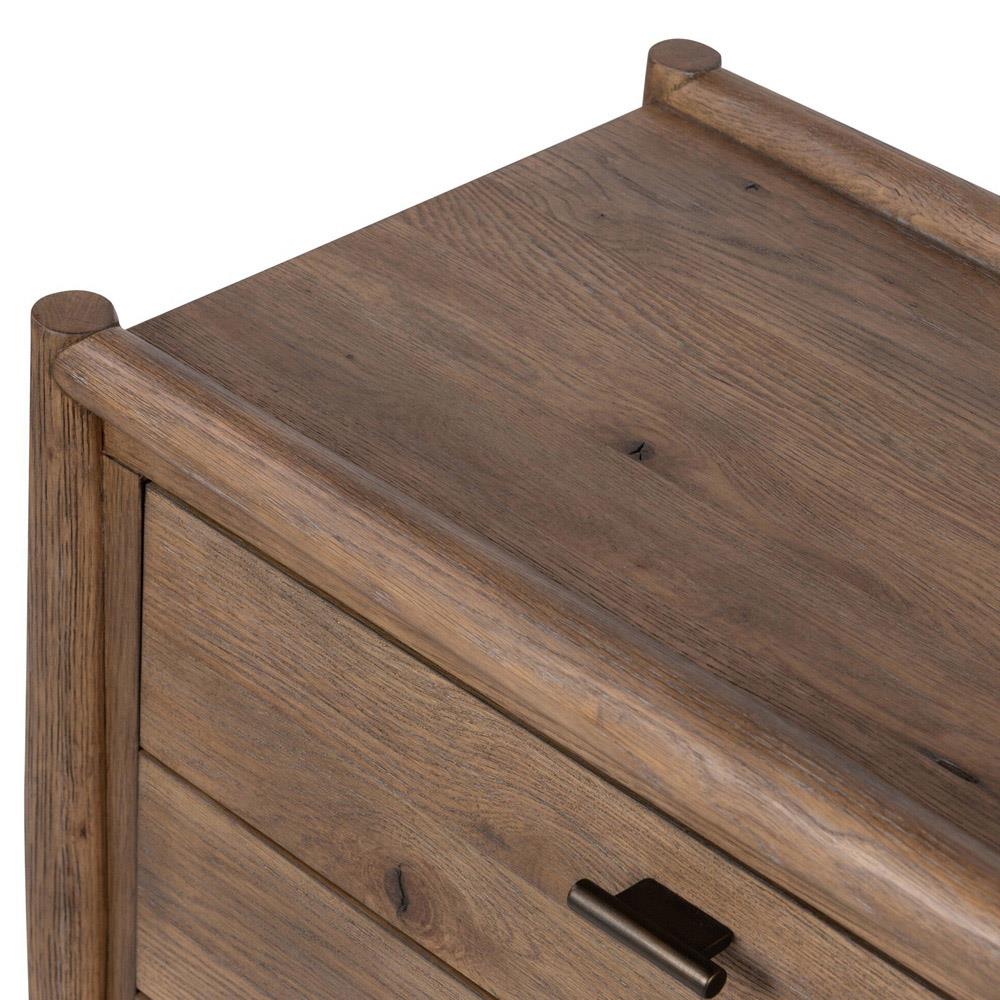 Genesis Rustic Lodge Brown Weathered Oak Nightstand|
