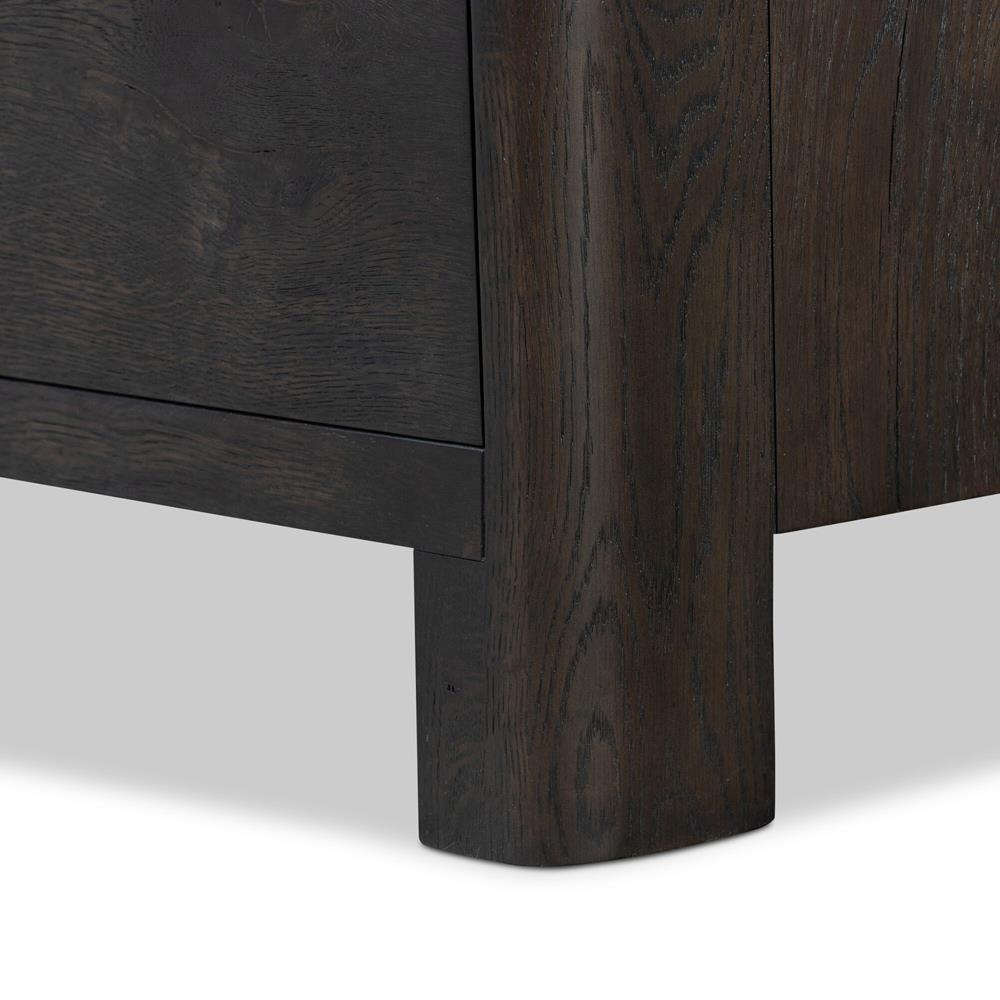 Slade Rustic Lodge Smoked Black Oak Nightstand|