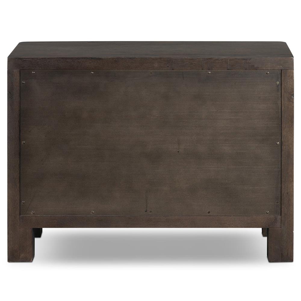 Slade Rustic Lodge Smoked Black Oak Nightstand|