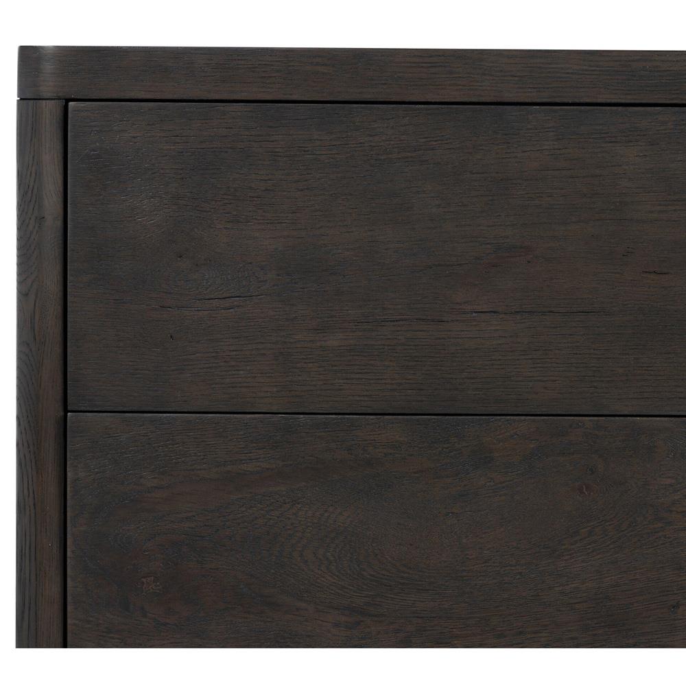 Slade Rustic Lodge Smoked Black Oak Nightstand|