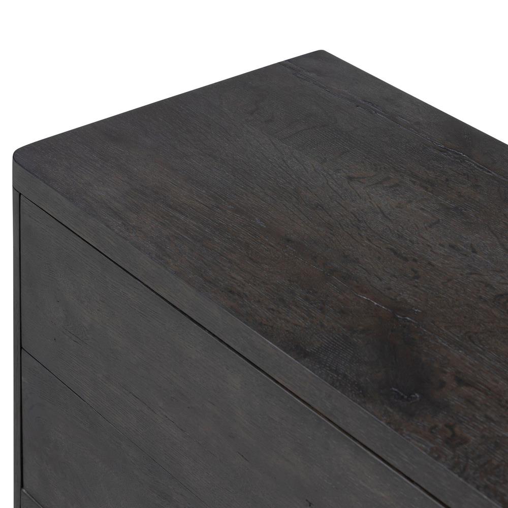 Slade Rustic Lodge Smoked Black Oak Nightstand|