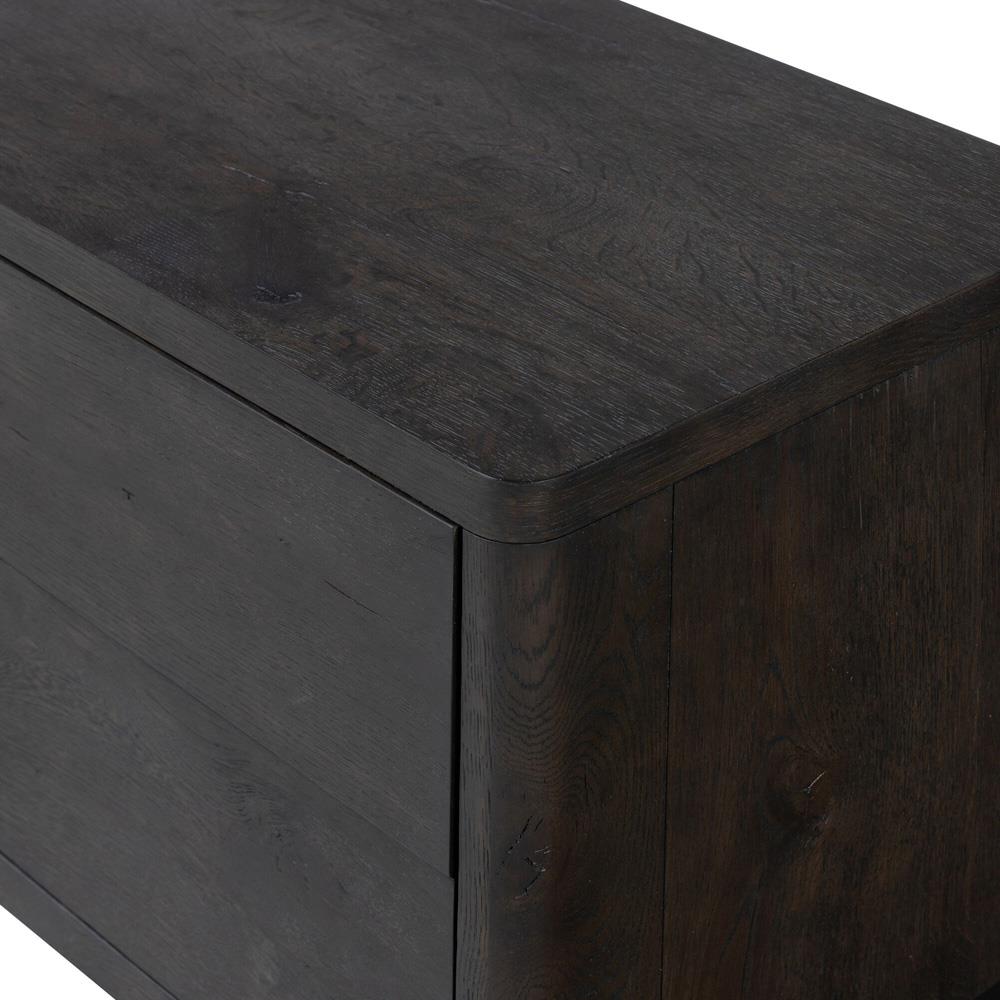 Slade Rustic Lodge Smoked Black Oak Nightstand|
