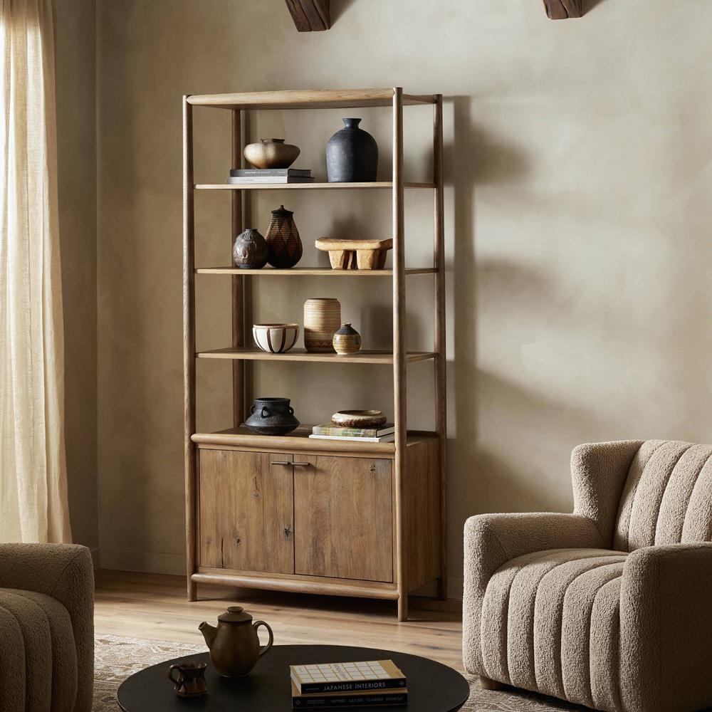 Genesis Rustic Lodge Brown Oak Bookcase|