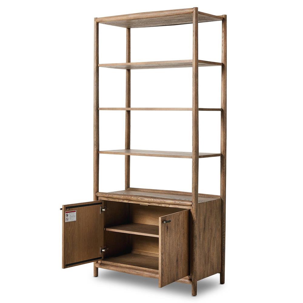 Genesis Rustic Lodge Brown Oak Bookcase|