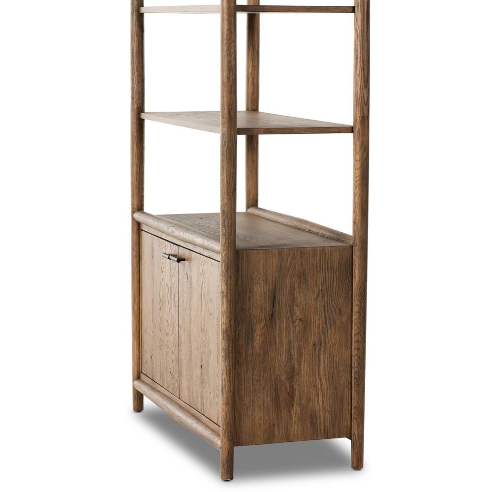 Genesis Rustic Lodge Brown Oak Bookcase|