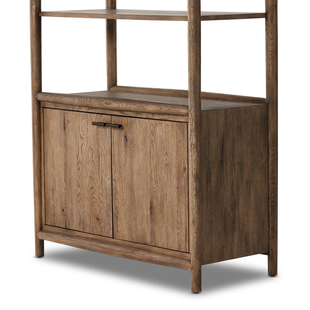 Genesis Rustic Lodge Brown Oak Bookcase|