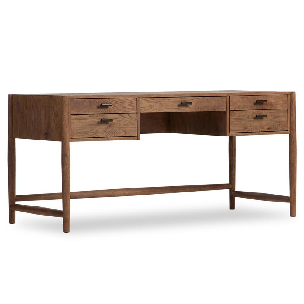 Genesis Rustic Lodge Brown Oak Executive Desk|