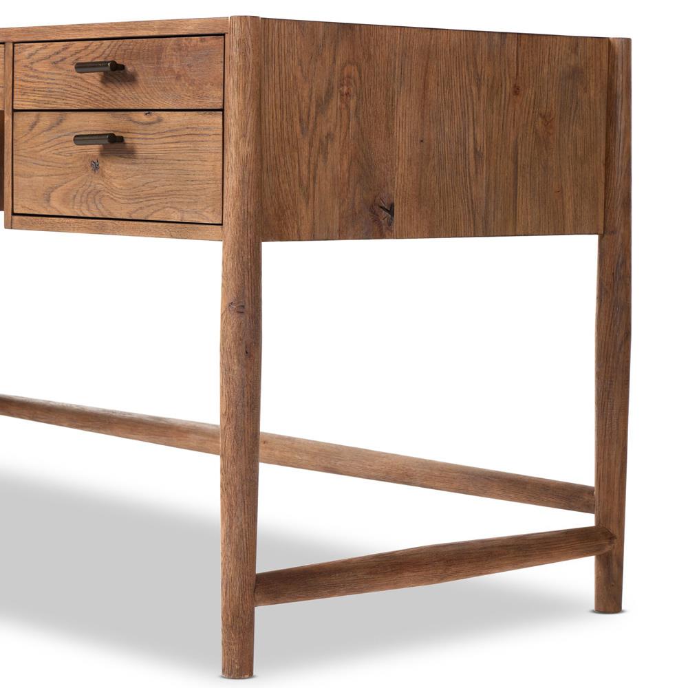Genesis Rustic Lodge Brown Oak Executive Desk|