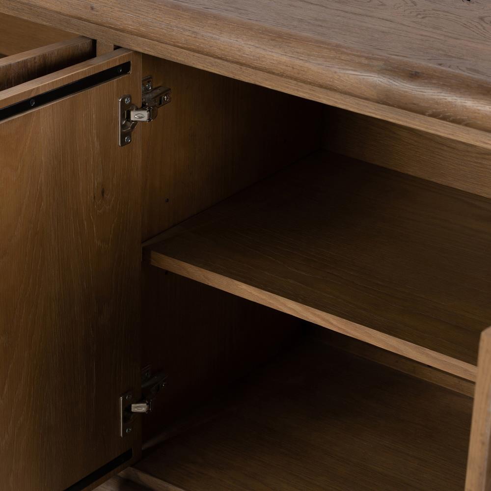 Genesis Rustic Lodge Brown Oak Wood Sideboard|