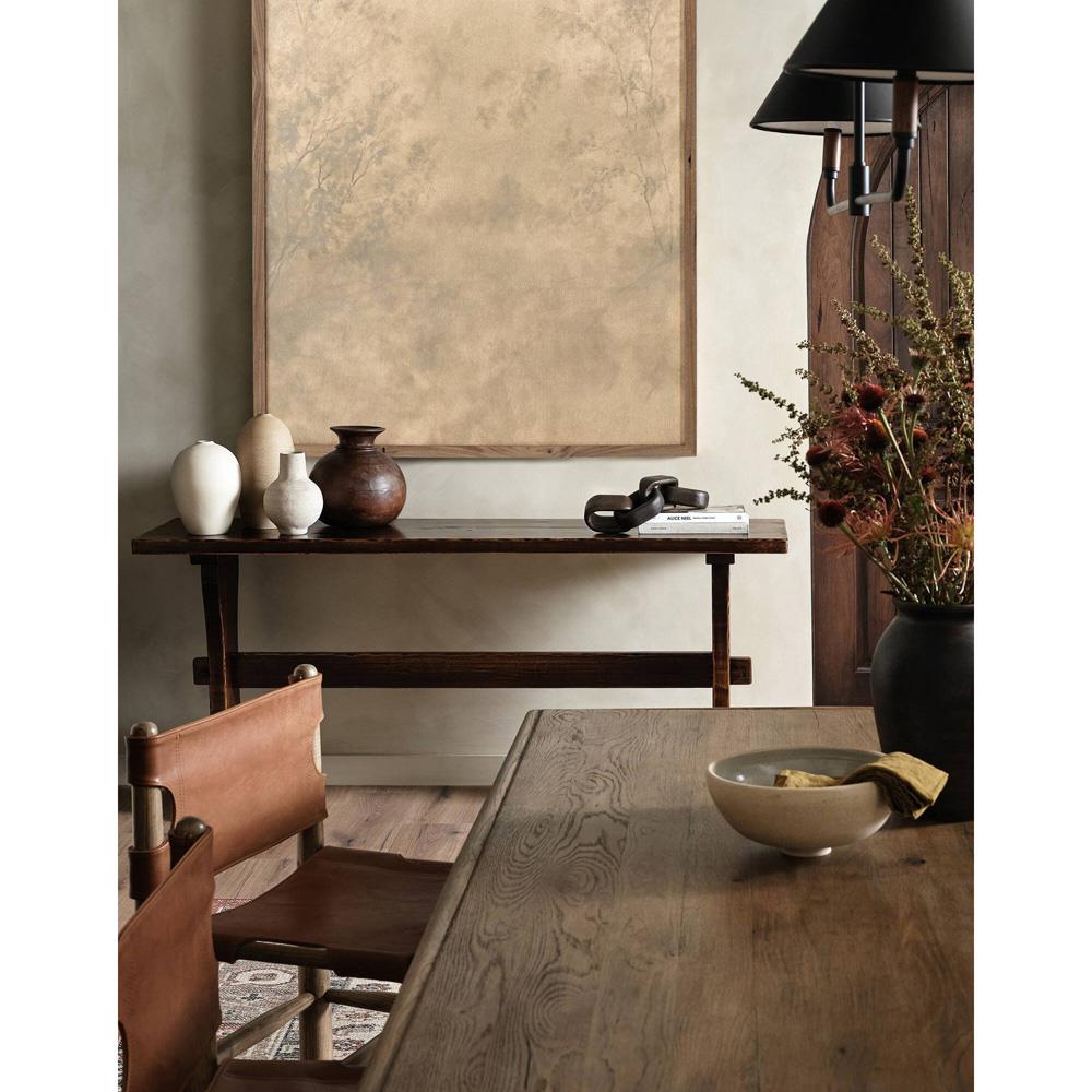 Genesis Rustic Lodge Brown Oak Rectangular Dining Table - 85.50"W|
