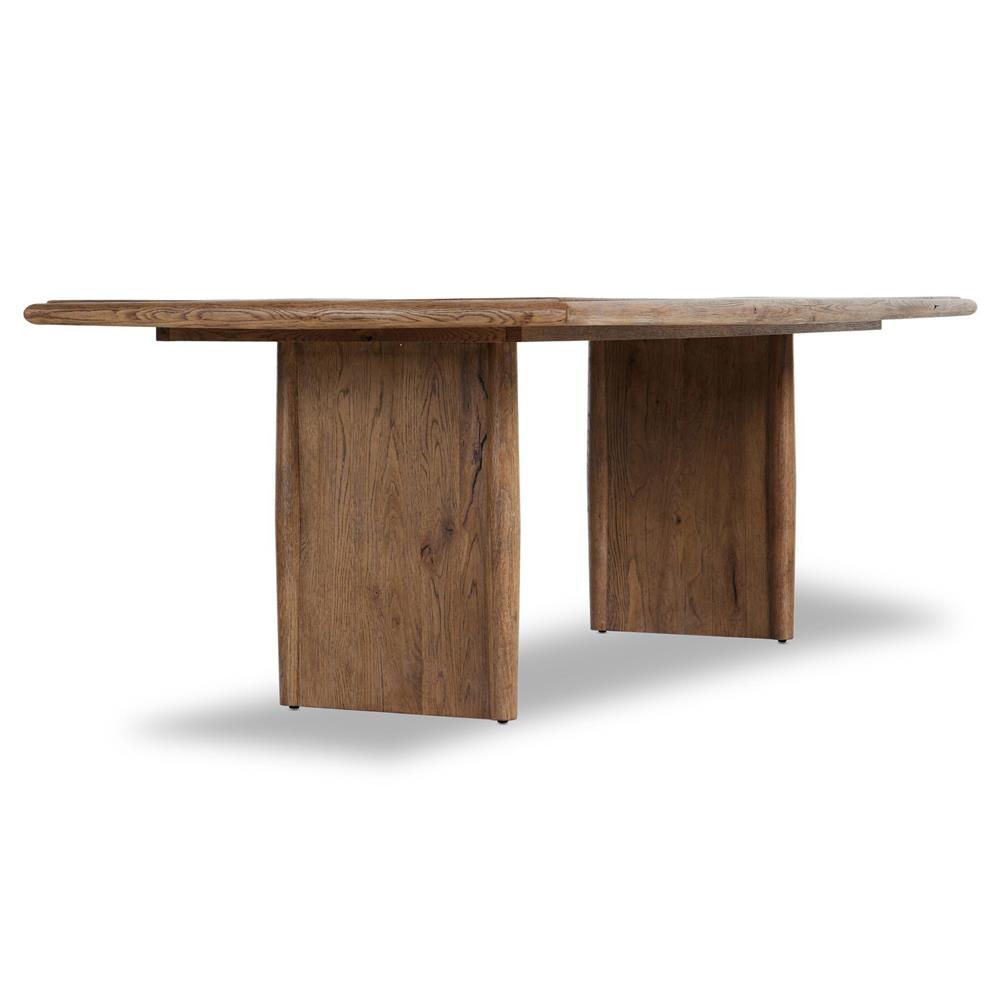 Genesis Rustic Lodge Brown Oak Rectangular Dining Table - 85.50"W|