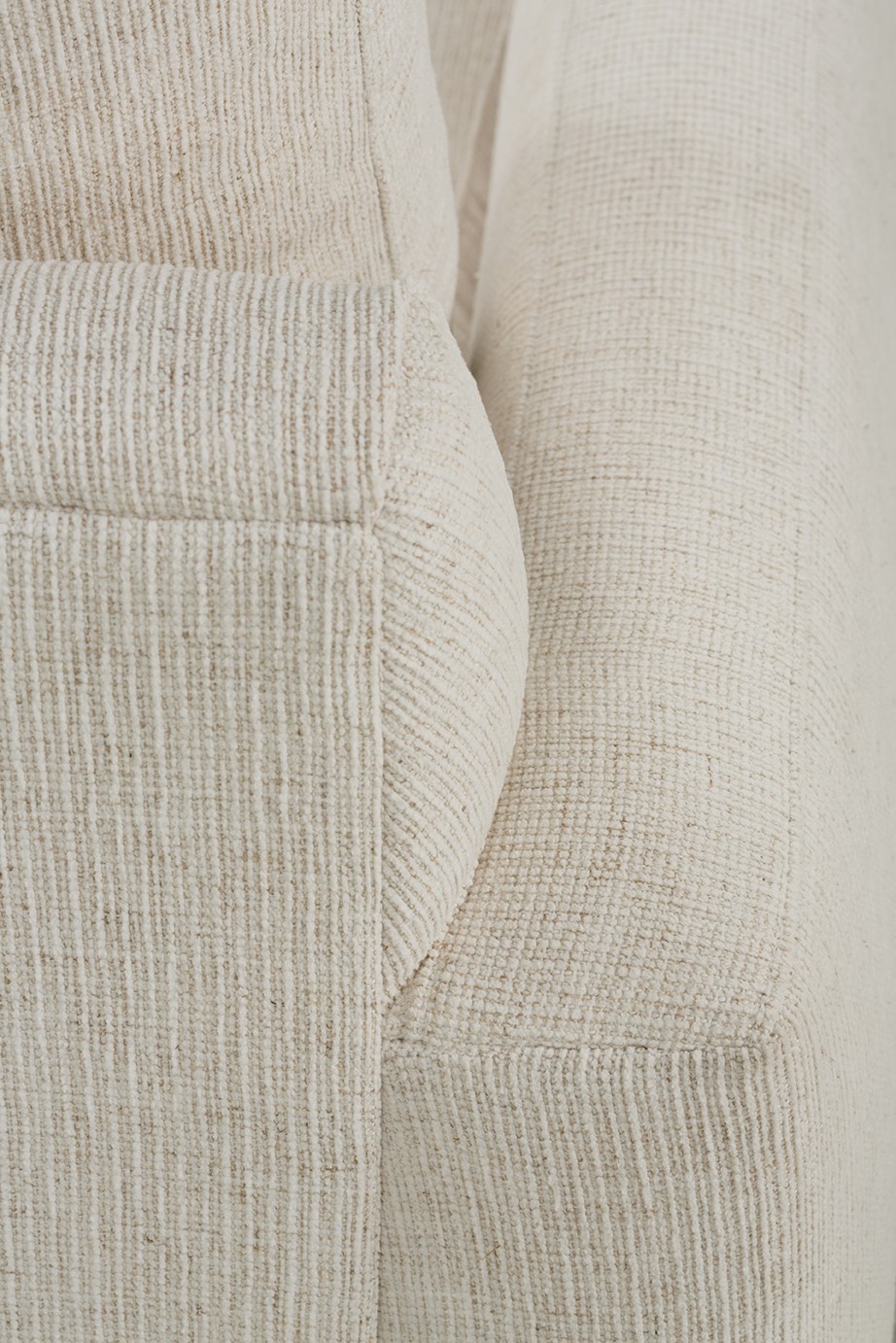 Claudie Heathered Ivory Performance Sofa - 96&quot;|
