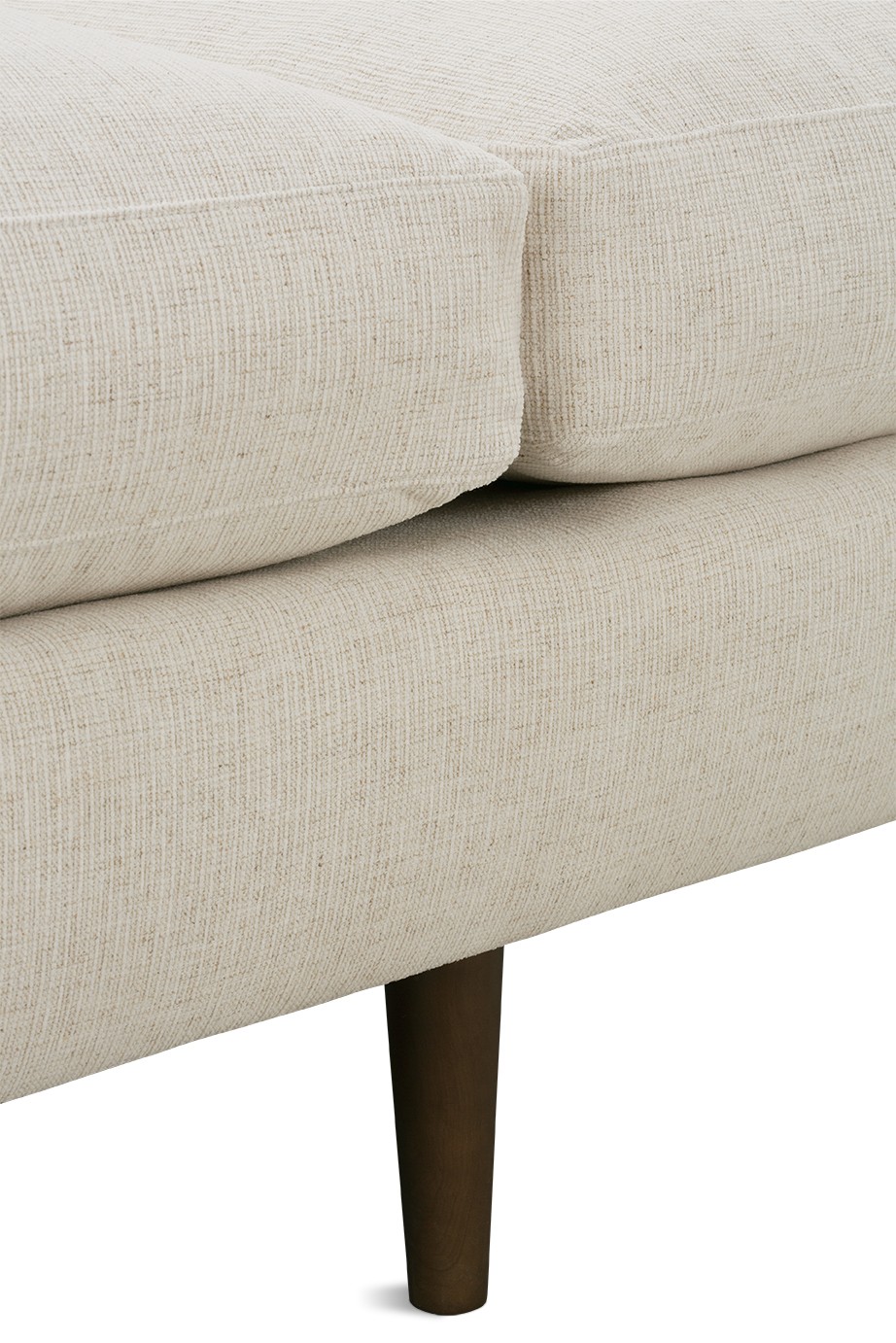 Claudie Heathered Ivory Performance Sofa - 96&quot;|