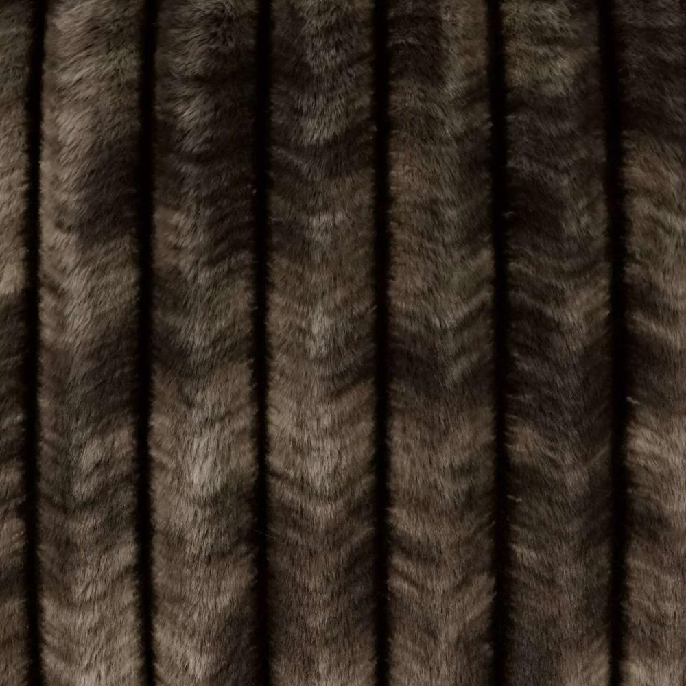 Audrey Rustic Mocha Faux Fur Decorative Throw Pillow - 24x24|