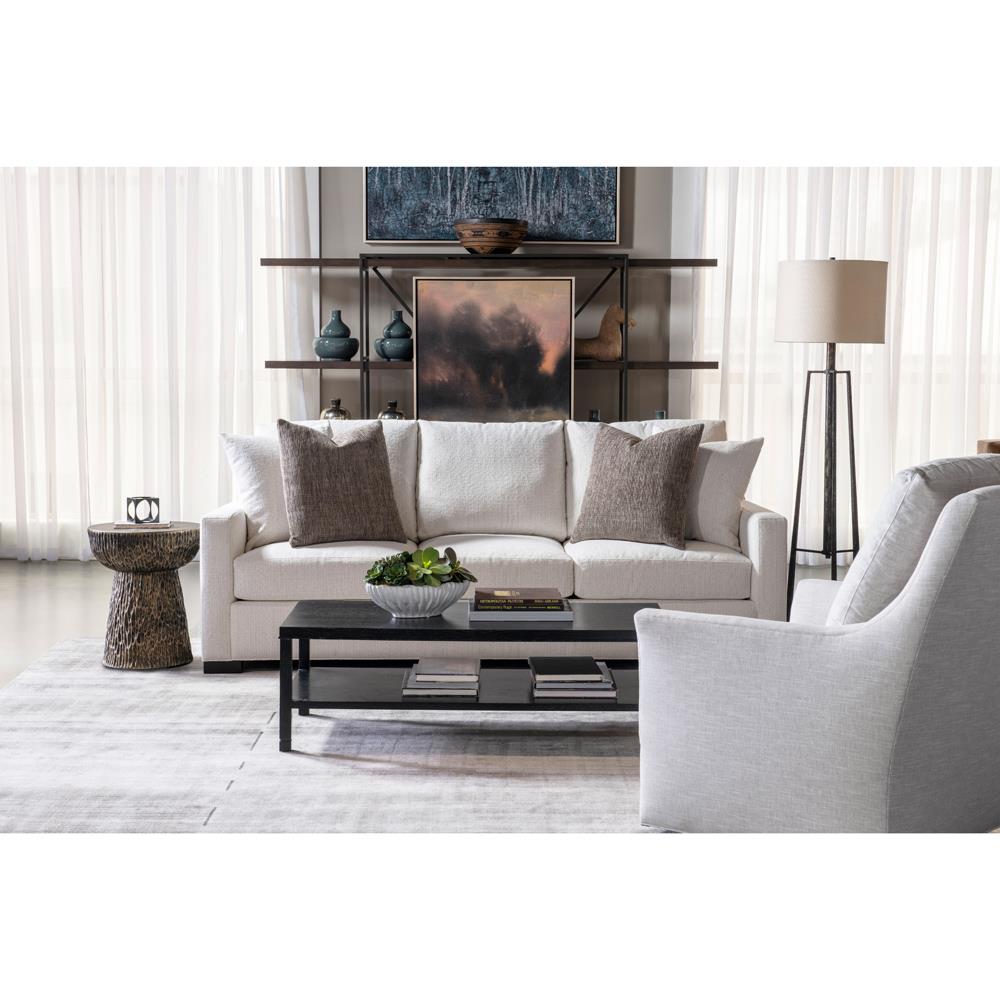 ヴァンガード Century Tori Modern Classic Cream Swivel Chair | Kathy Kuo Home