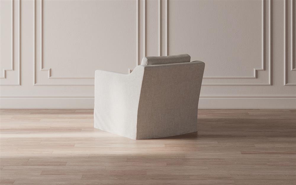 Madeline Sand Slipcovered Swivel Chair|