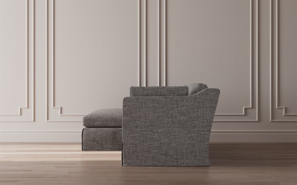 Madeline Sea Salt Performance Slipcovered Chaise Sectional - Left Chaise - 113&quot;|