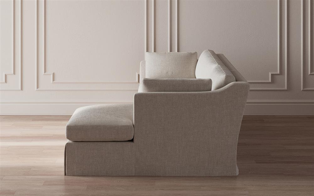 Madeline Sea Salt Performance Slipcovered Chaise Sectional - Right Chaise - 113"|