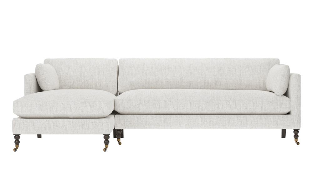 Madeline Heathered Ivory Performance Chaise Sectional - Left Chaise - 113"|