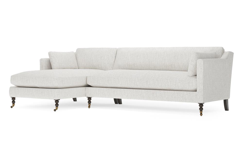 Madeline Heathered Ivory Performance Chaise Sectional - Left Chaise - 113"|