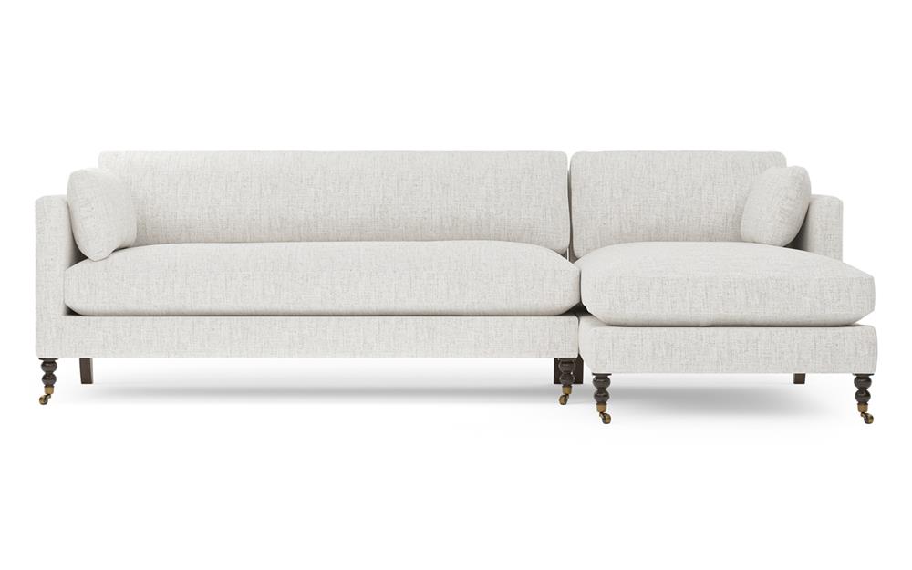 Madeline Heathered Ivory Performance Chaise Sectional - Right Chaise - 113&quot;|
