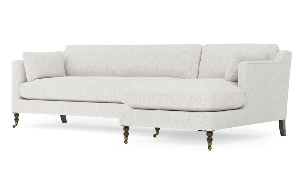 Madeline Heathered Ivory Performance Chaise Sectional - Right Chaise - 113&quot;|