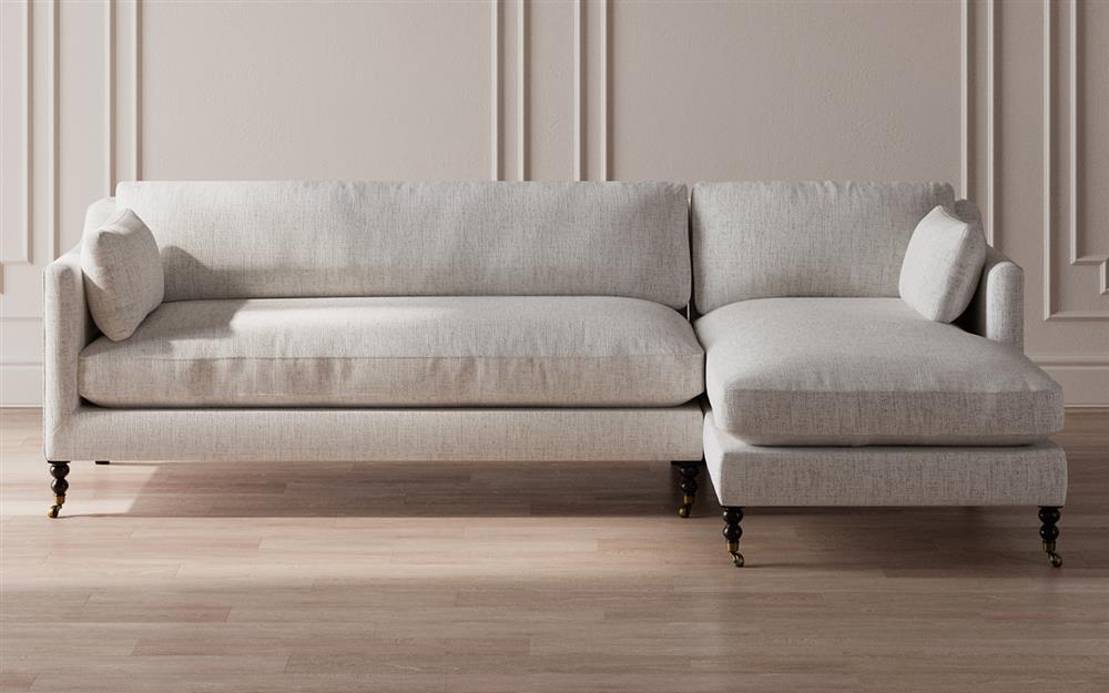Madeline Heathered Ivory Performance Chaise Sectional - Right Chaise - 113&quot;|