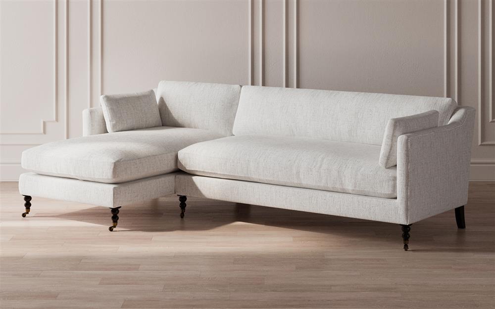 Madeline Sage Green Velvet Chaise Sectional - Left Chaise - 113"|