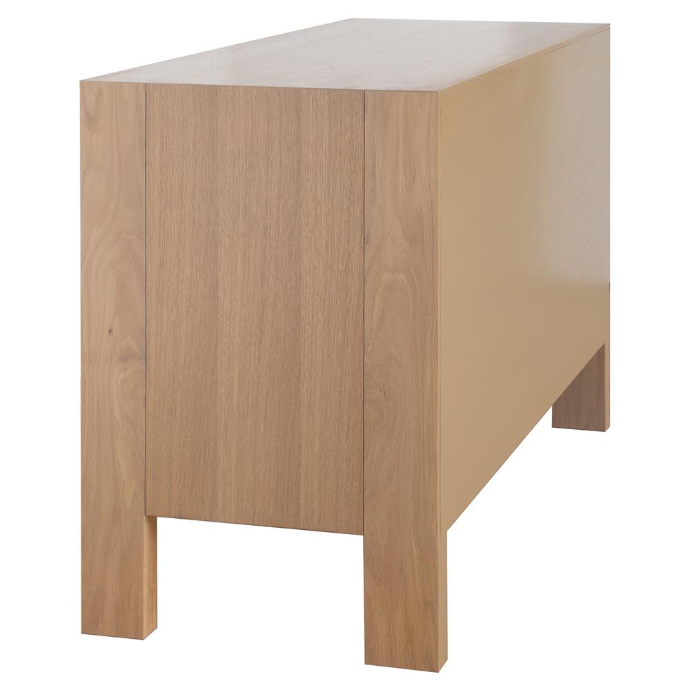 Worlds Away Andre Modern Classic Natural Oak Wood Nightstand Wide