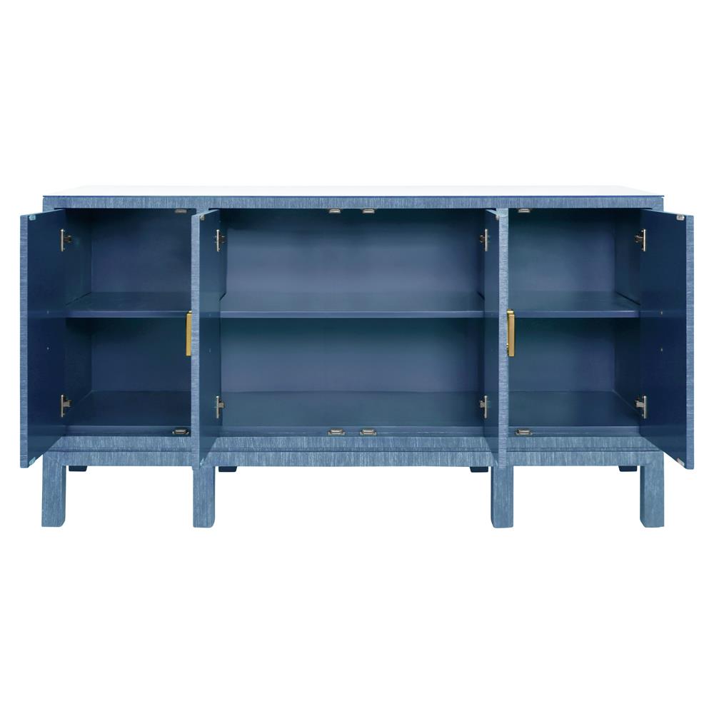 Worlds Away Effie Blue Grasscloth Buffet Standard (50