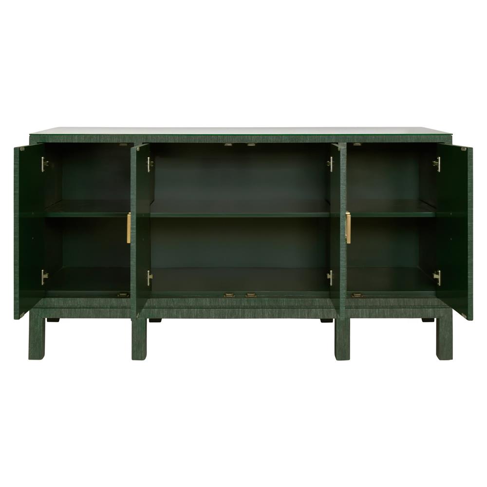 Worlds Away Effie Green Grasscloth Buffet Standard (50