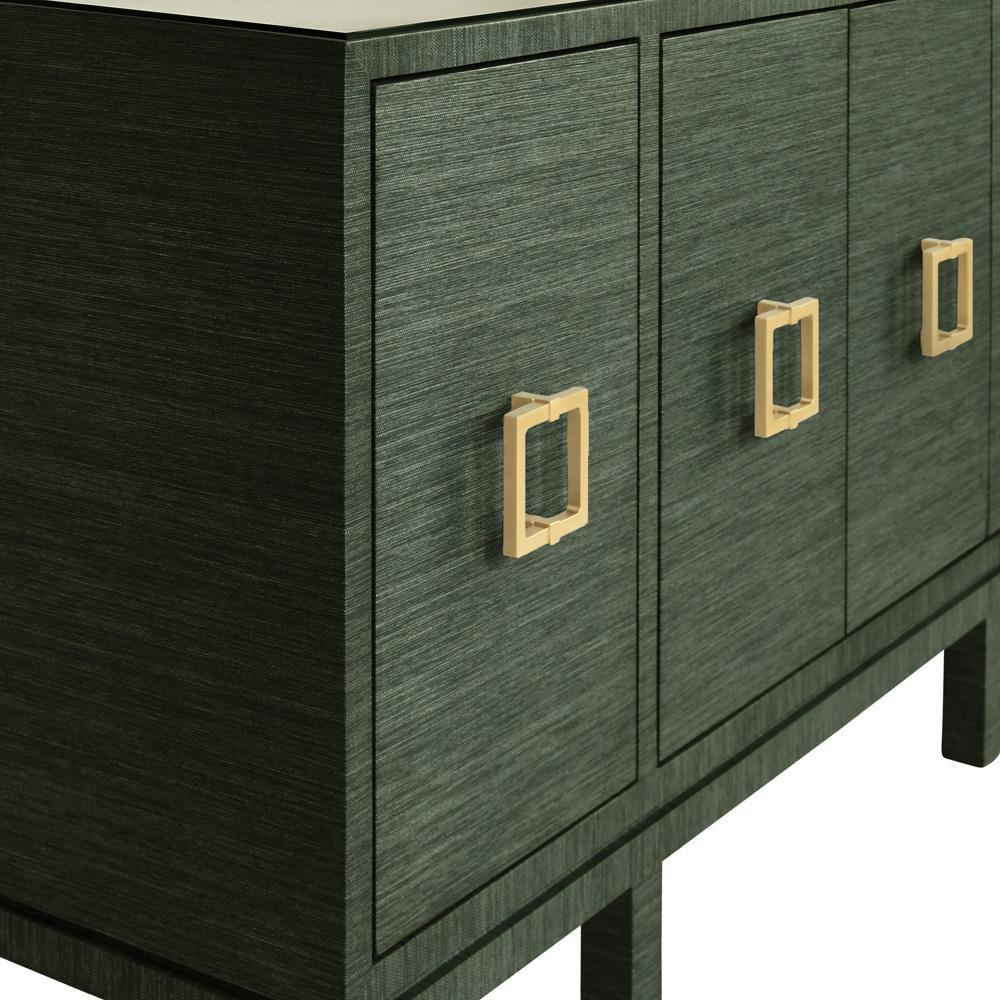 Worlds Away Effie Green Grasscloth Buffet|
