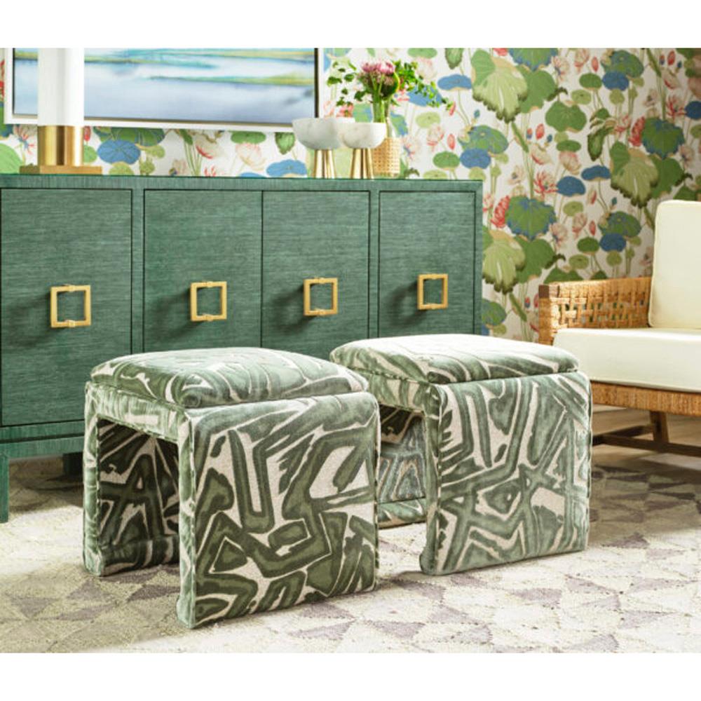Worlds Away Effie Green Grasscloth Buffet Standard (50