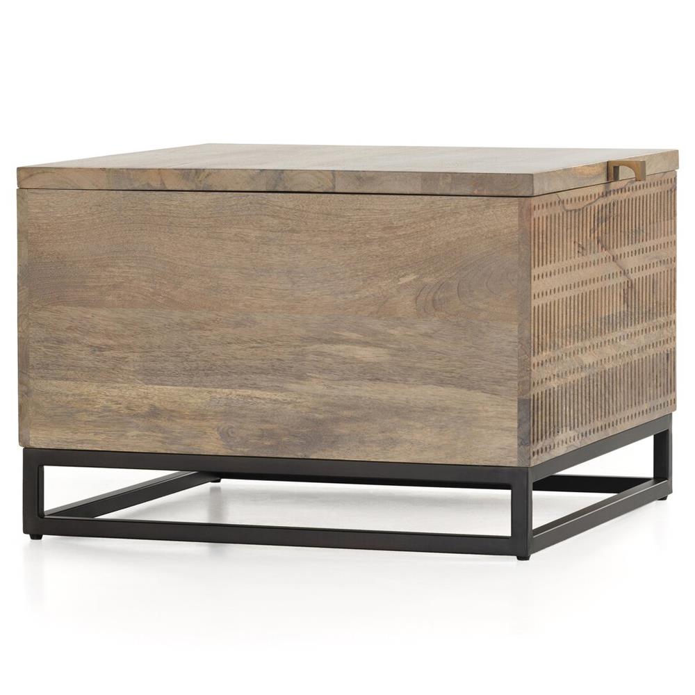 Madison Global Bazaar Light Wash Mango Wood Storage Coffee Table|