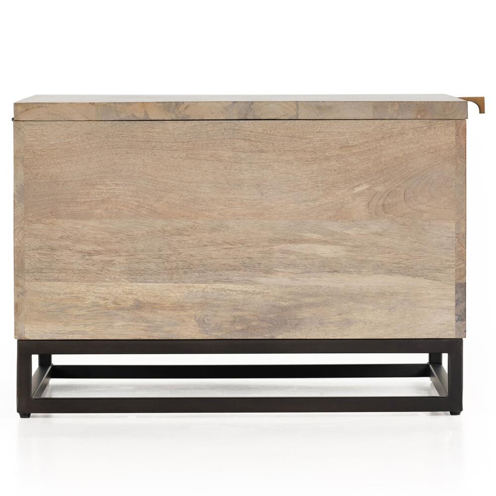 Madison Global Bazaar Light Wash Mango Wood Storage Coffee Table|