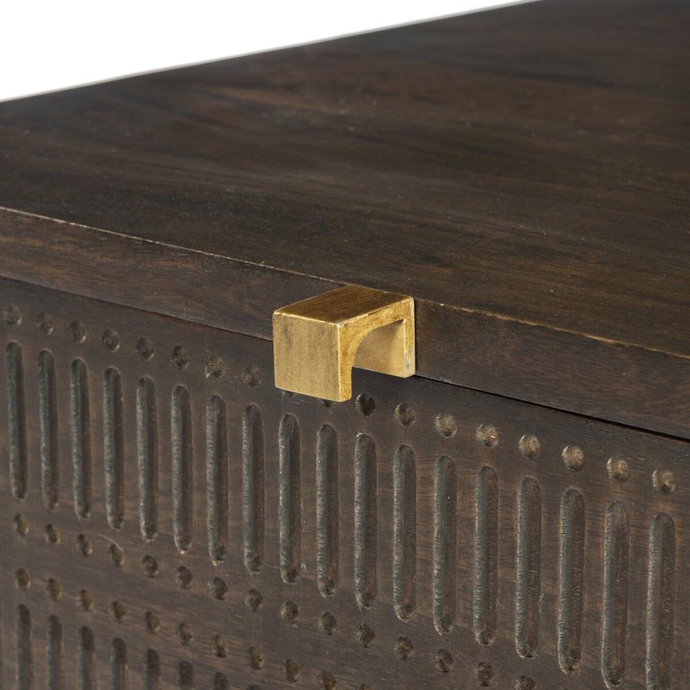 Madison Global Bazaar Vintage Brown Mango Wood Storage Coffee Table|