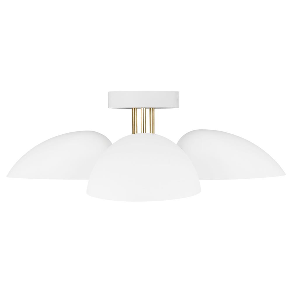 Visual Comfort Studio Jane Modern Classic Matte White Semi Flush Mount|