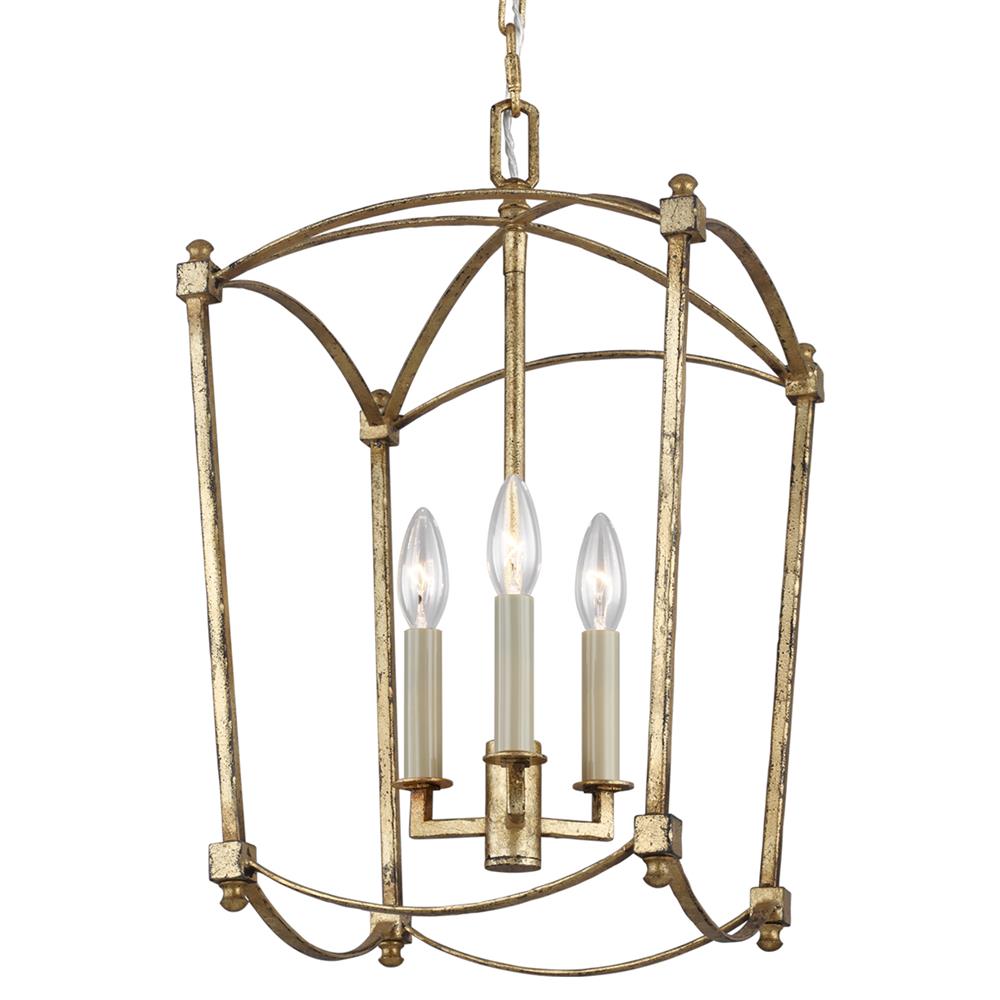 Visual Comfort Studio Thayer Mid Century Antique Gild Lantern - Mini|