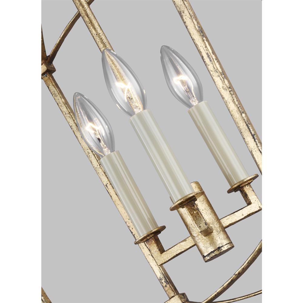 Visual Comfort Studio Thayer Mid Century Antique Gild Lantern - Mini|