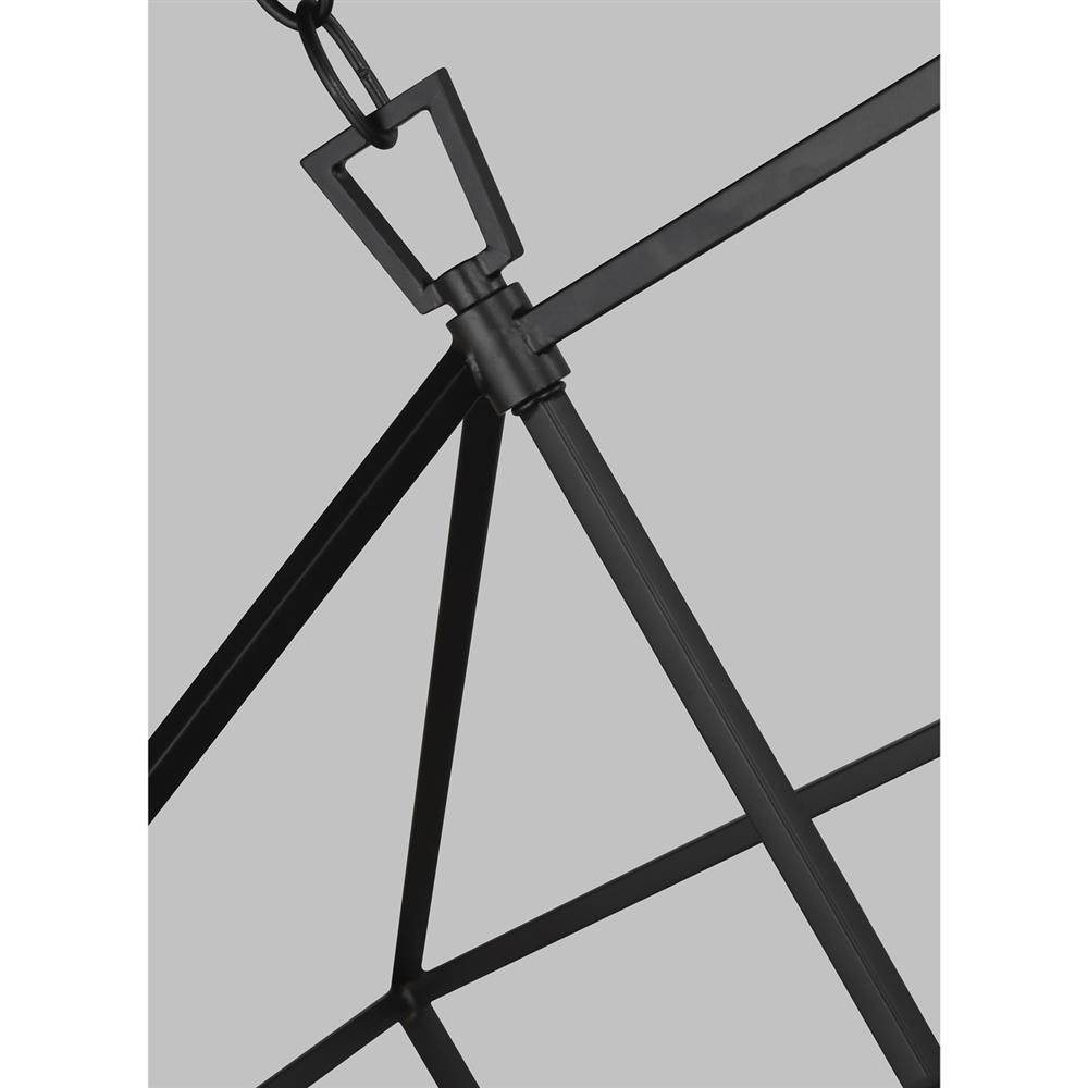 Visual Comfort Studio Dianna Mid Century Midnight Black 5 Light Linear Chandelier|