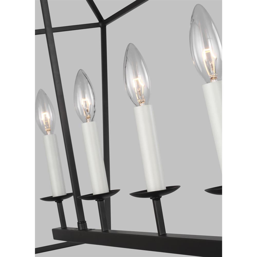 Visual Comfort Studio Dianna Mid Century Midnight Black 5 Light Linear Chandelier|