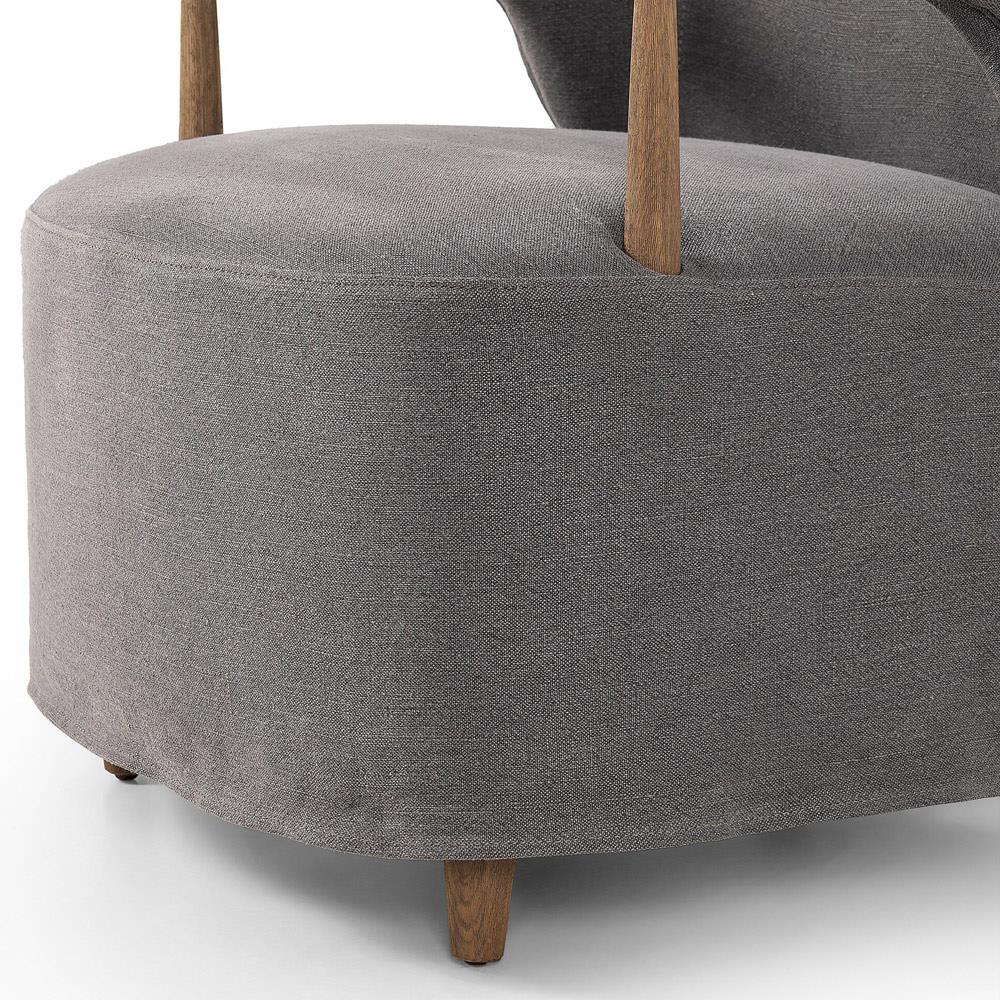 Brently Broadway Denim Linen Chair