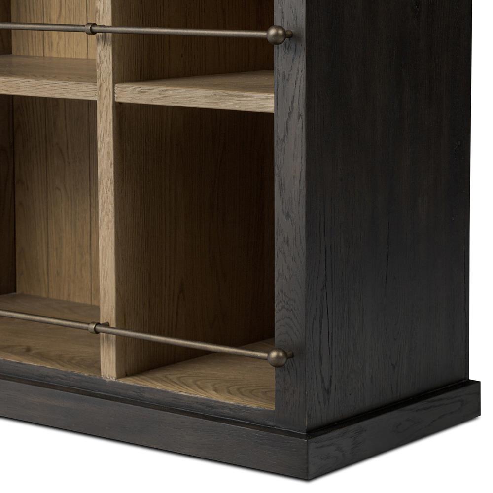 Alistair Smoked Black Bookcase|