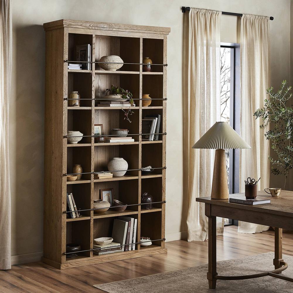 Alistair Worn Oak Bookcase|