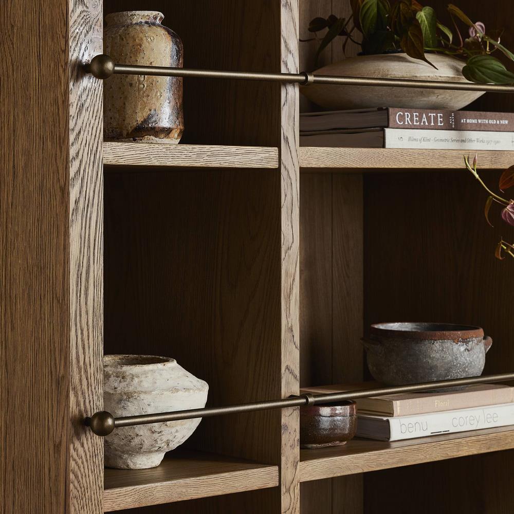 Alistair Worn Oak Bookcase|