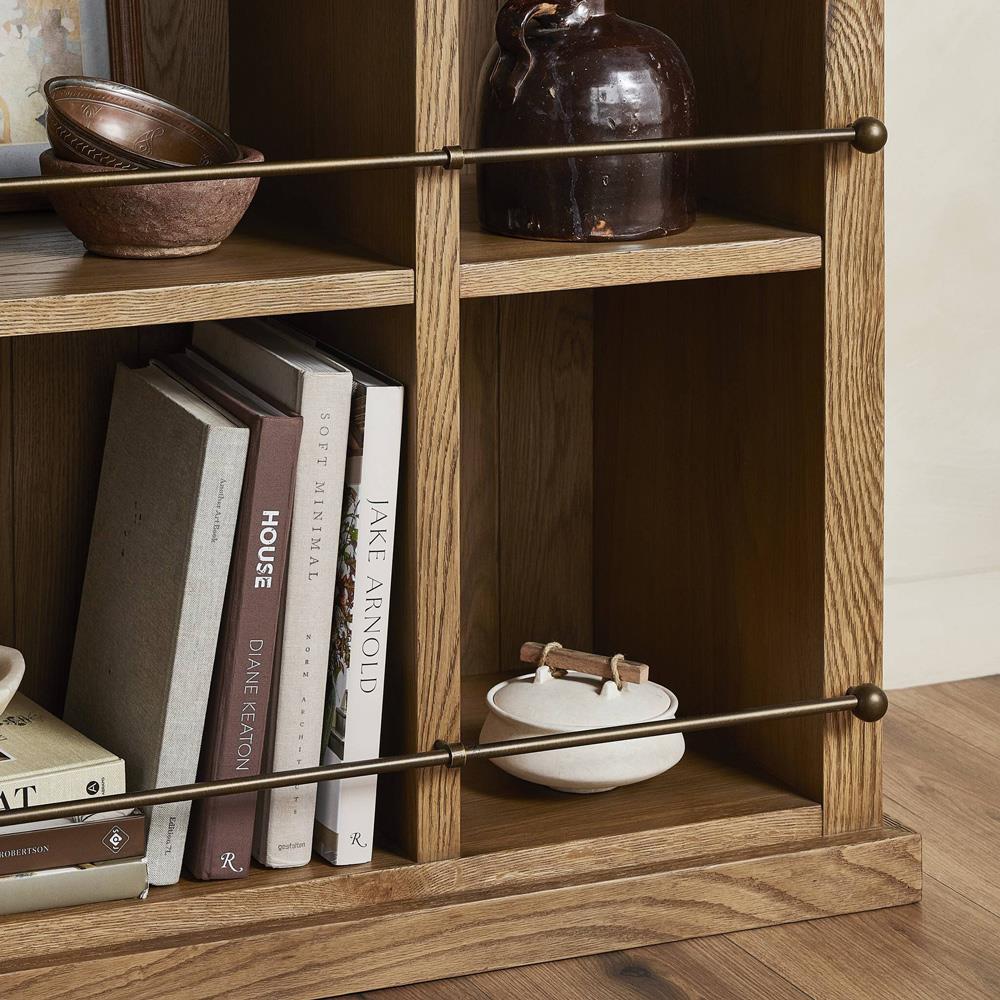Alistair Worn Oak Bookcase|