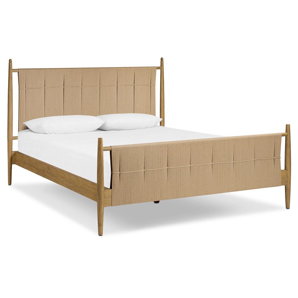Richard Natural Rush Burnished Parawood Bed - Queen Queen | Kathy