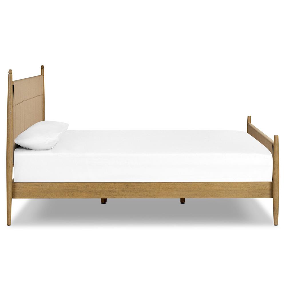 Richard Natural Rush Burnished Parawood Bed - Queen Queen | Kathy