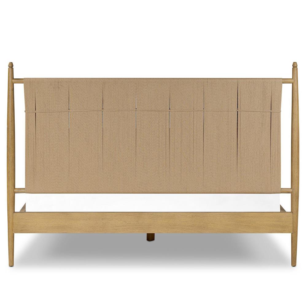 Richard Natural Rush Burnished Parawood Bed - Queen Queen | Kathy