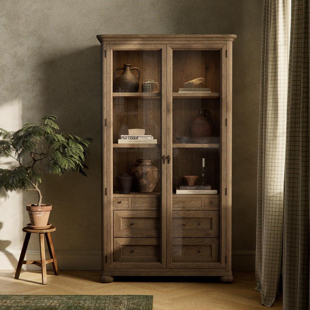 Sussex Drifted Oak Cabinet | Kathy Kuo Home